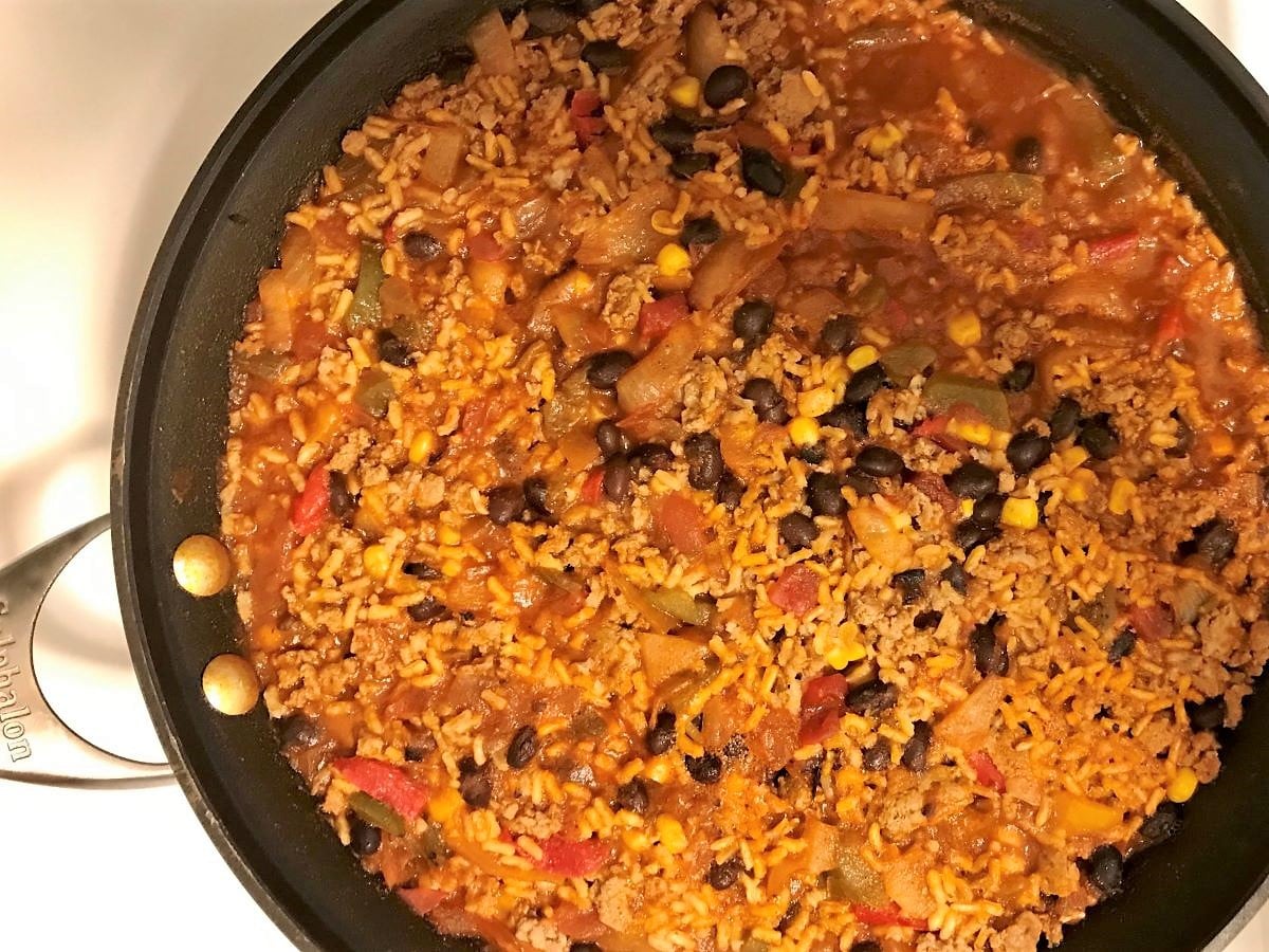 brown rice absorbed liquid